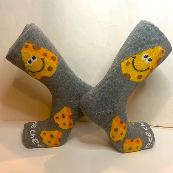 None Accessories - ❤️ Happy Cheese Socks Unisex NWT